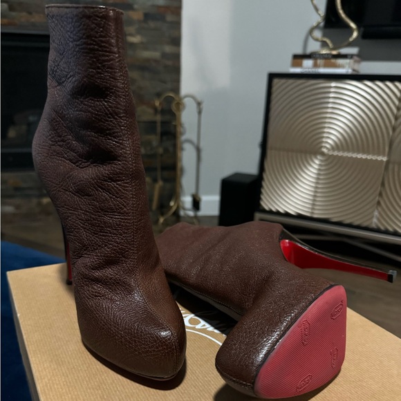 Christian Louboutin Arielle Talon 120 Nappa Booties SZ. 38 - Picture 3 of 7